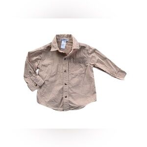 Janie and Jack 12-18 Months Brown Gingham Button Down Shirt